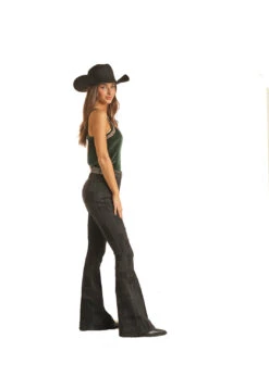 Ladies Rock & Roll Denim Black Patchwork