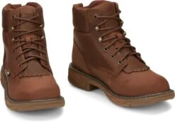 Justin Mens Barley Brown 6" Lace Up Work Boot SE465