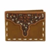 Ariat Men's Overlay Stitch Bifold Brown Wallet A3547344