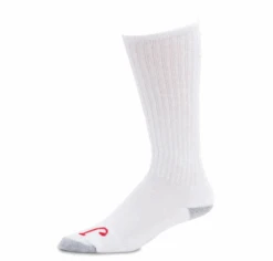 Justin Half Cushion Cotton White 3 Pack Large 9503l031853