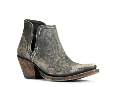 Ariat Ladies Western Dixon Naturally Black Distressed Ankle Boots 10034044 5 Ariat Ladies Western Dixon Naturally Black Distressed Ankle Boots 10034044 - Image 3