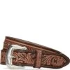 Tony Lama Brown Diamond Western Belt C42784 -Western Cowboy Equipment TNL 024 C42784