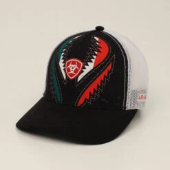 Ariat Wing Cutout Mexican Flag Black Ball Cap A300025001