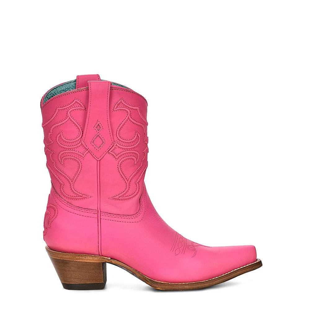 Ladies Corral Embroidery Snip Toe Boots Fuchsia Z5137 4 Ladies Corral Embroidery Snip Toe Boots Fuchsia Z5137 - Image 2