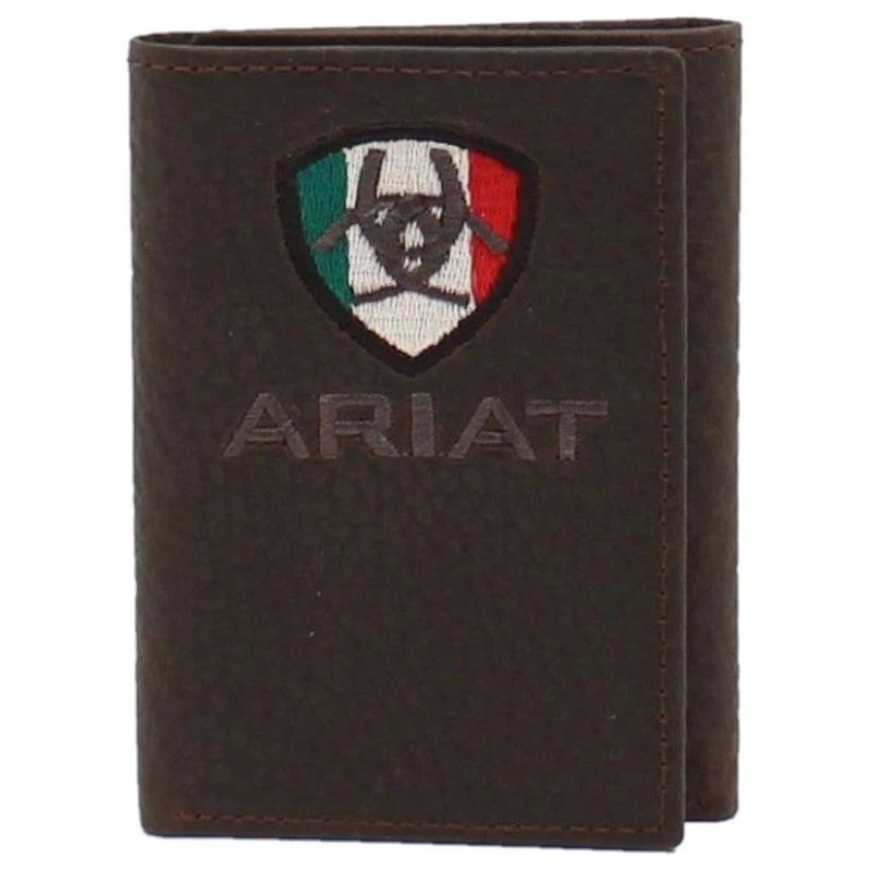 Ariat Men's Mexico Flag Logo Trifold Wallet A35492282 3 Ariat Men's Mexico Flag Logo Trifold Wallet A35492282