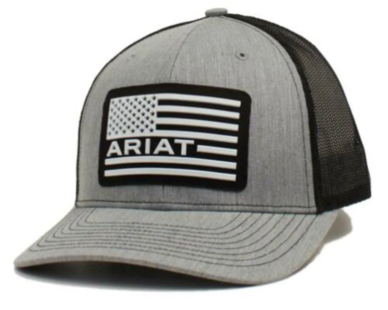 Ariat Western Mens Cap Baseball Hat USA Flag Patch Mesh Snap Grey A300012706 3 Ariat Western Mens Cap Baseball Hat USA Flag Patch Mesh Snap Grey A300012706