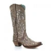 Corral Ladies Orix Glitter Inlay And Studs Snip Toe Boots C3331 -Western Cowboy Equipment c3332