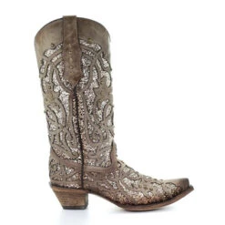 Corral Ladies Orix Glitter Inlay And Studs Snip Toe Boots C3331 -Western Cowboy Equipment c3332 9bed247b 81dc 44e9 bd95 0564253d6f9b