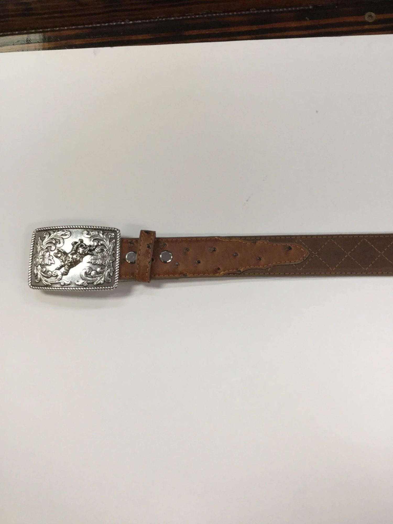 Nocona Boys Cognac Ostrich Belt N4440208 3 Nocona Boys Cognac Ostrich Belt N4440208