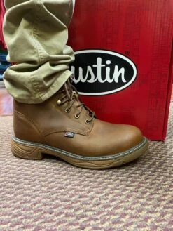 Justin Mens Barley Brown 6" Lace Up Work Boot SE465 -Western Cowboy Equipment image ddd28ed7 cade 4c5d 9bcb 810ed5ddc8db