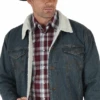 Wrangler Sherpa-Lined Denim Jacket For Men 74256RT 1 Wrangler Sherpa-Lined Denim Jacket For Men 74256RT -Western Cowboy Equipment jacket