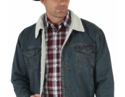 Wrangler Sherpa-Lined Denim Jacket For Men 74256RT