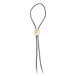 Western Mens Bolo Neck Tie Oval Eagle Silver Gold 22264