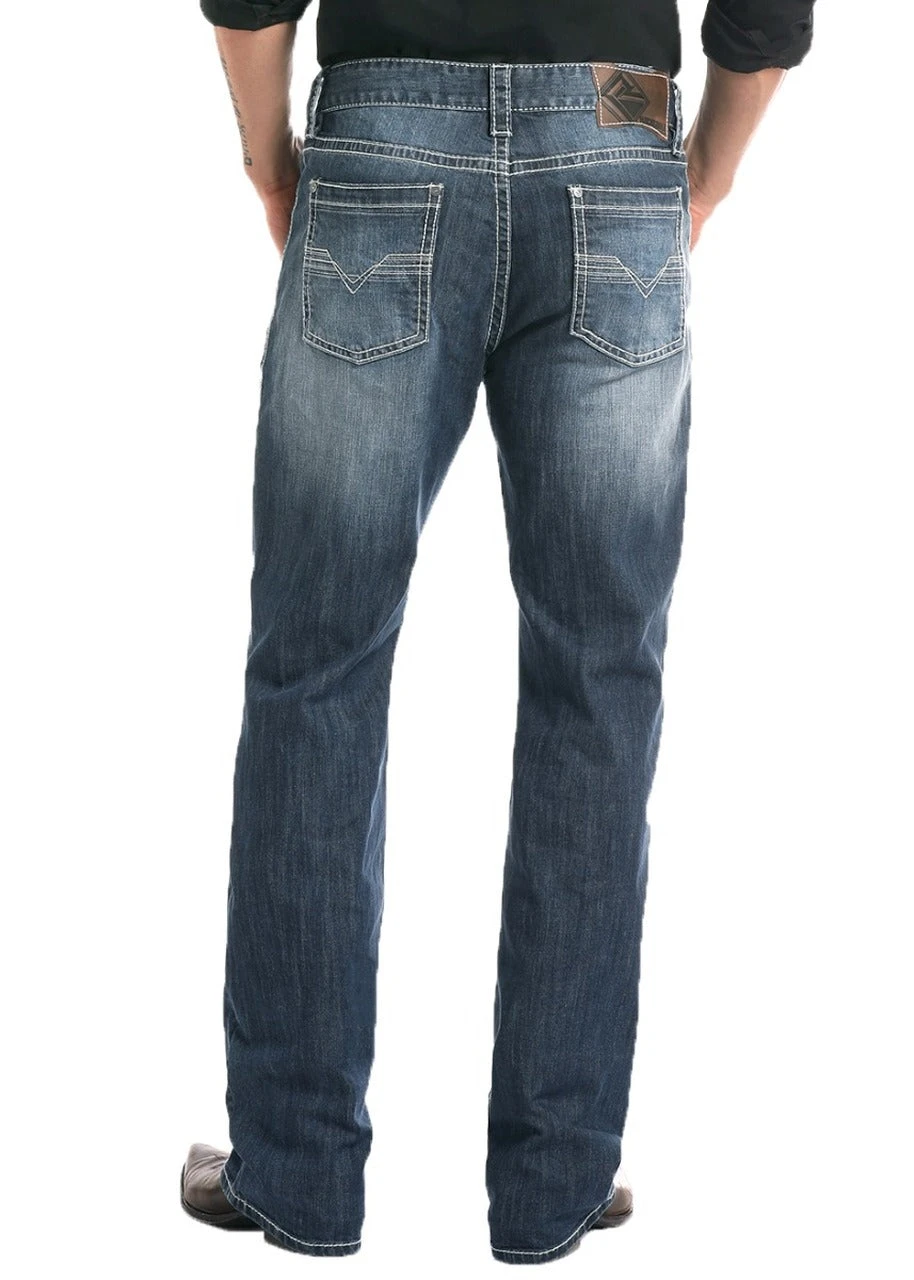 Rock & Roll Denim Relaxed Fit Stretch Straight Bootcut Jeans #M0S3473 3 Rock & Roll Denim Relaxed Fit Stretch Straight Bootcut Jeans #M0S3473