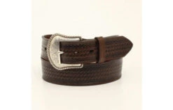 Nocona Basketweave Rich Brown Belt