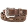 Nocona Men's Middle Inlay Belt N2475702 -Western Cowboy Equipment nocona belt w fabric inlay n2475702