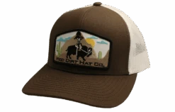 RED DIRT HAT JANGO RIDES AGAIN BROWN WHITE MESHBACK CAP RDHC121