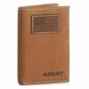 Ariat Men's Tan With Flag Patch Trifold Wallet A3548444 -Western Cowboy Equipment s l160022