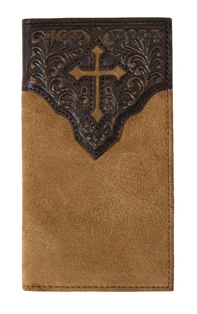 Nocona Western Mens Wallet Rodeo Leather Floral Cross Engraved Tan N5413508 3 Nocona Western Mens Wallet Rodeo Leather Floral Cross Engraved Tan N5413508