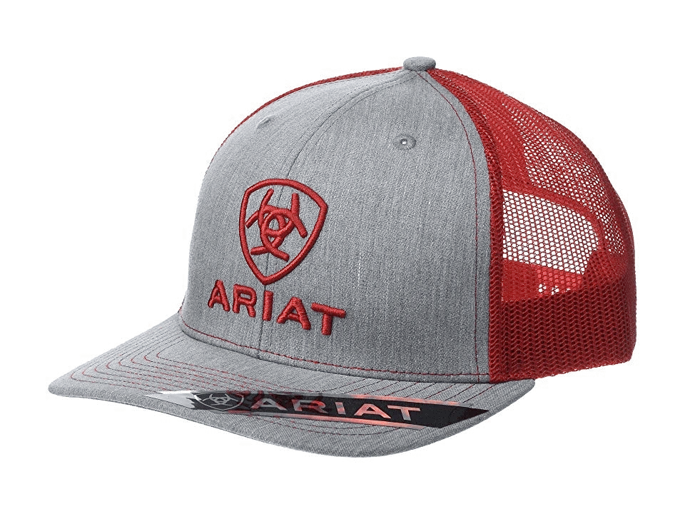 Ariat Men's Grey & Red Logo Snapback Cap A300005104 3 Ariat Men's Grey & Red Logo Snapback Cap A300005104
