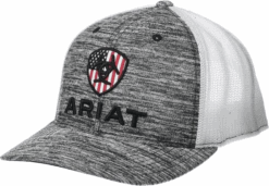 Ariat Heather Grey With Flag Logo Cap A300005906